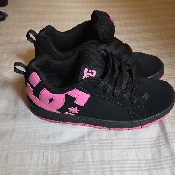 DC Black and Pink Skate Sneakers - Picture 1 of 6